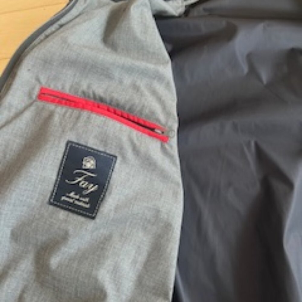 FAY - NYLON BOMBER JACKET - MEN'S MEDIUM - NAVY BLUE - NEW - Picture 5 of 15